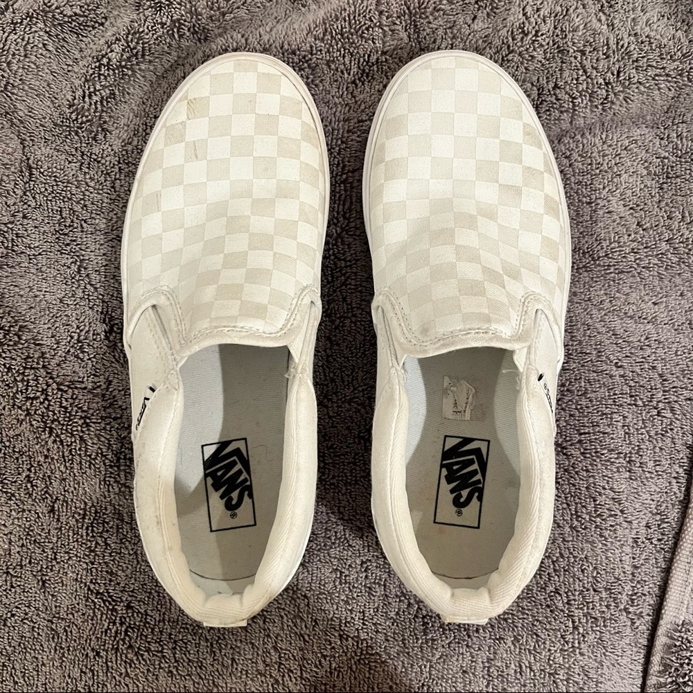 Vans white checkered youth 4